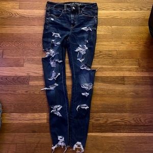 american eagle stretch jeans no longer sold size 2 short